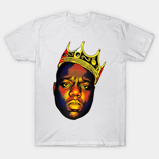 

2021 Men/Women's Summer White Street Fashion Hip Hop Only 1 Crown Notorious Big T-shirt Cotton Tees Short Sleeve Tops