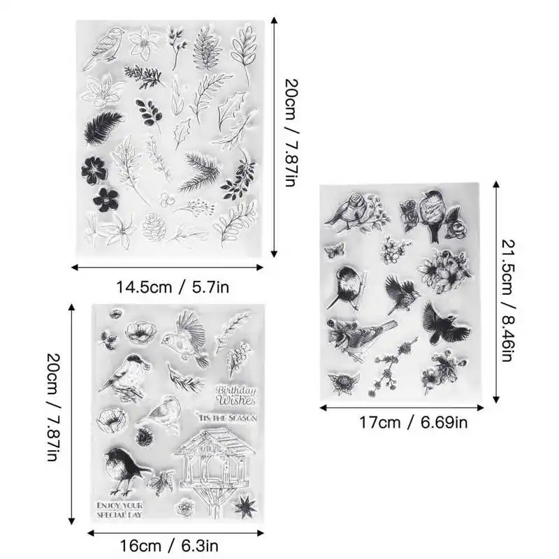

Стационарные наклейки, 3 шт., прозрачные штампы «сделай сам» для скрапбукинга, прозрачные штампы, бумажные поделки