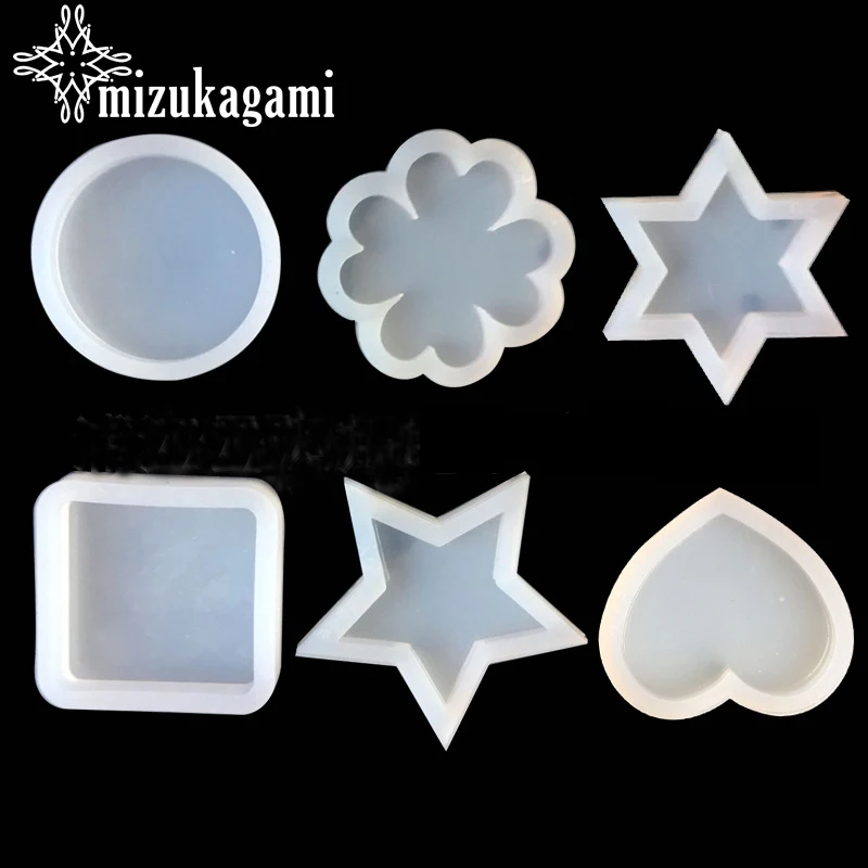 

1pcs UV Resin Jewelry Liquid Silicone Mold Heart Star Round Clover Resin Charm Molds For DIY Intersperse Decorate Making Jewelry