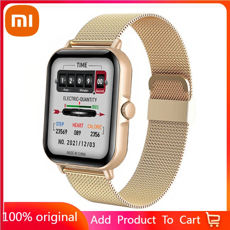 

Xiaomi Women Smart Watch Full Touch Screen Fitness Tracker Watch Men IP67 Waterproof Smartwatch Bluetooth Call For IOS Android