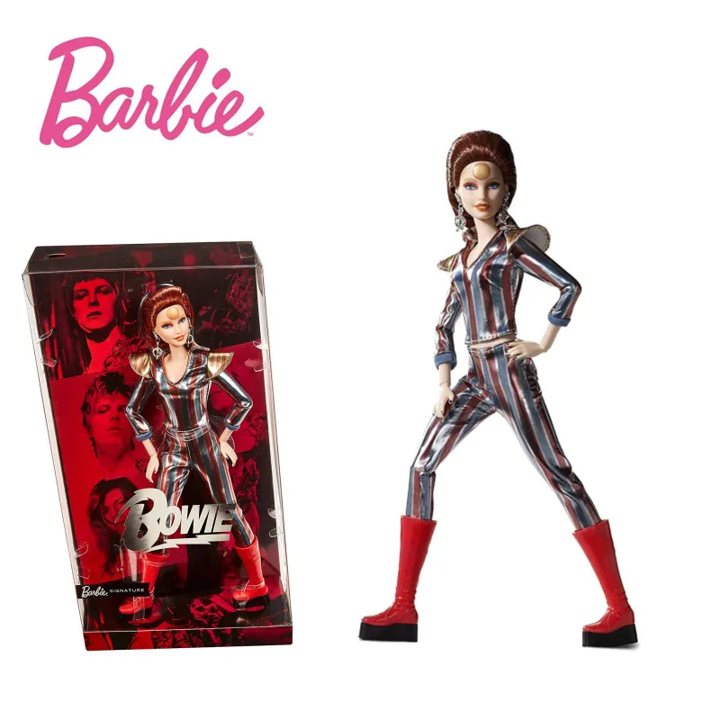 

Barbie David Bowie Doll Signature Cherry-Red English Singer Songwriter Limited Edition Collection Model Barbie Fans Alike Gift