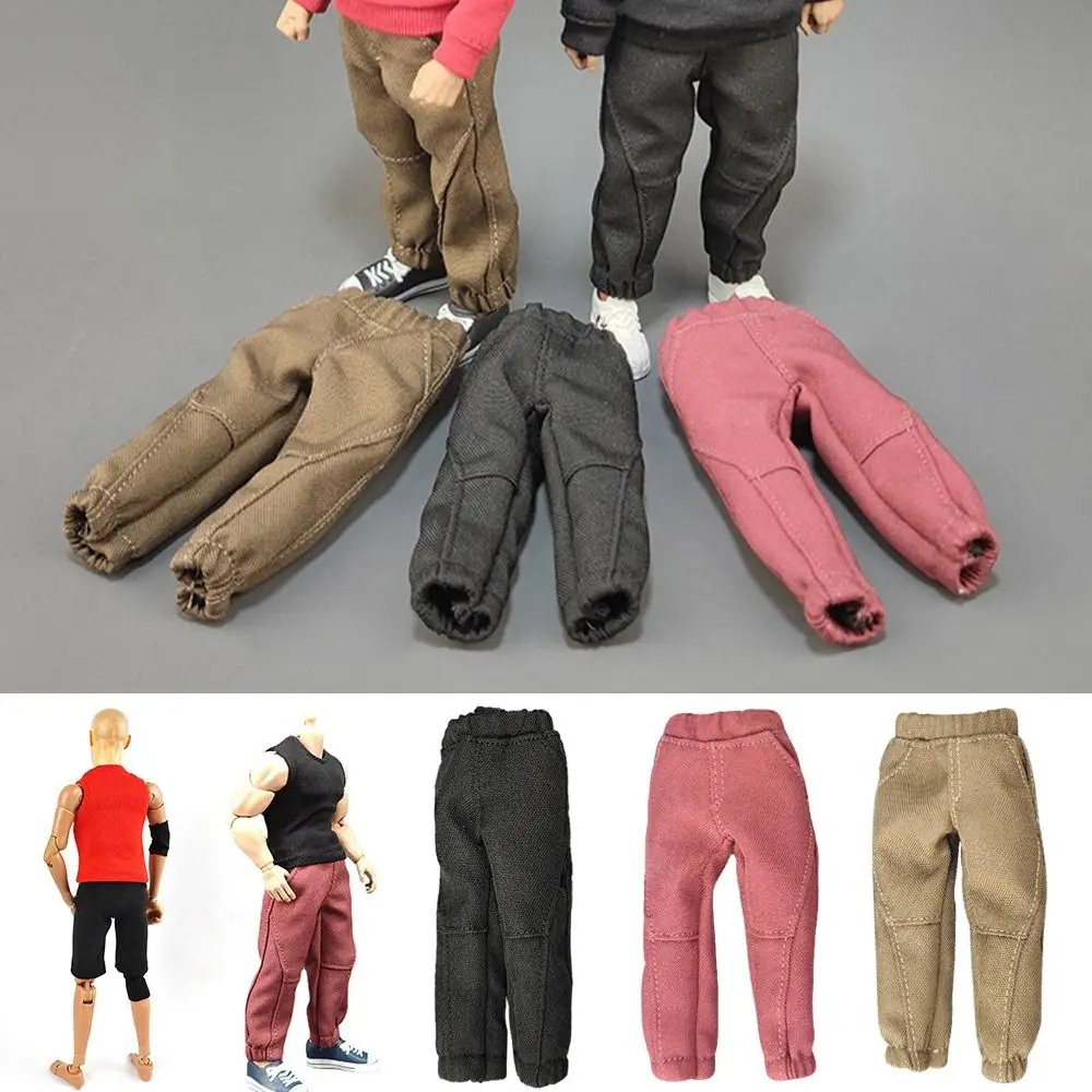 

Figure Male Doll Clothes 1/12 Miniature Clothing Doll Sports Pants Doll Hoodies Pants Soldier Casual Trousers