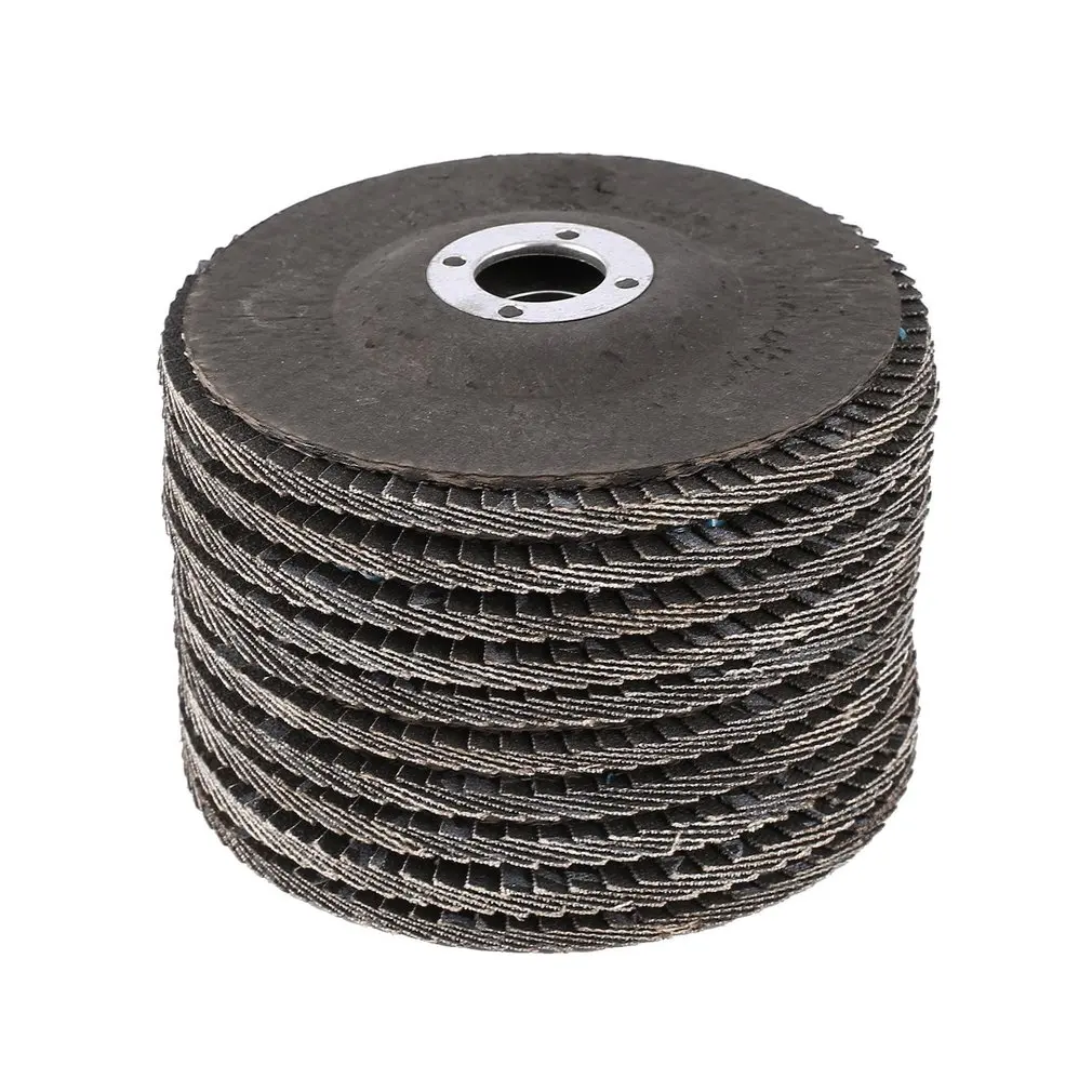 

4 "лезвие для жалюзи, 10 шт., сетка 60 #80 #120 #18000 об/мин 80 м/с, коричневая Корундовая абразивная насадка для шлифовки, удаления накипи