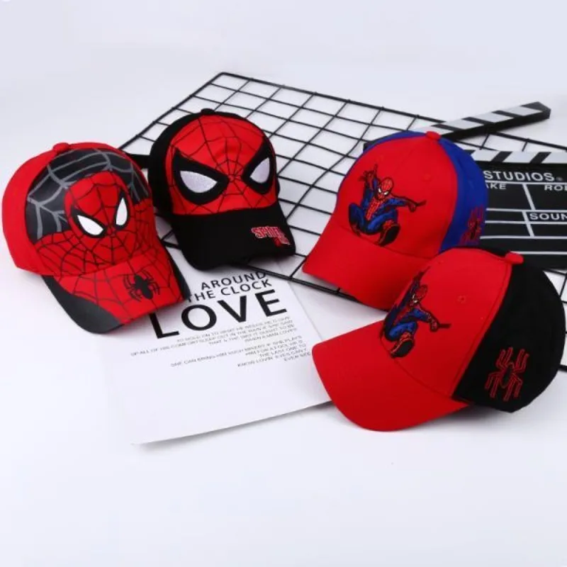

Marvel Avengers Anime Spider-Man Baseball Cap Boys Autumn Hat Cartoon Kawaii Children's Fashion Visor Hat Kids Hat Birthday Gift