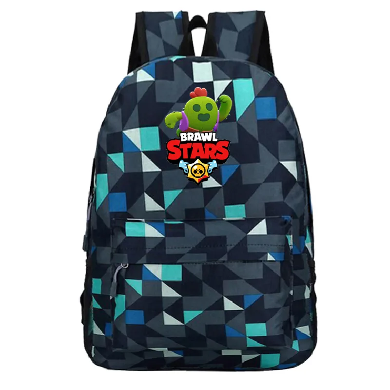 

New 3D Nylon Waterproof Student Backpack Men and Women Schoolbag Spike Shelly Anime Character Children Birthday Gift