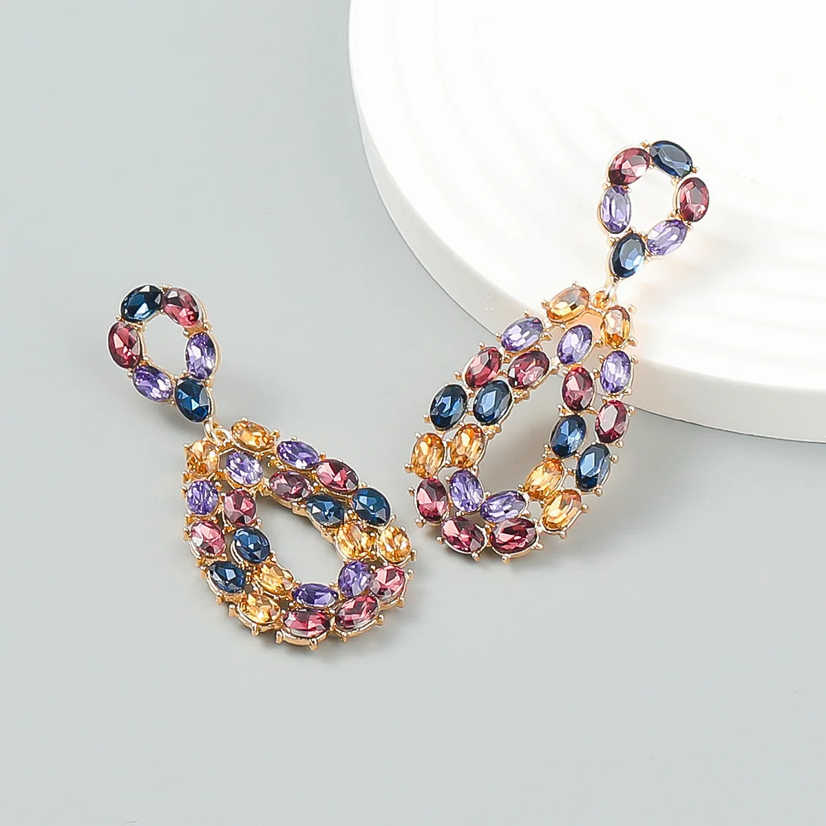 

Fashion New Design Gold Color Hollow Drop Earrings for Women Girls Jewelry