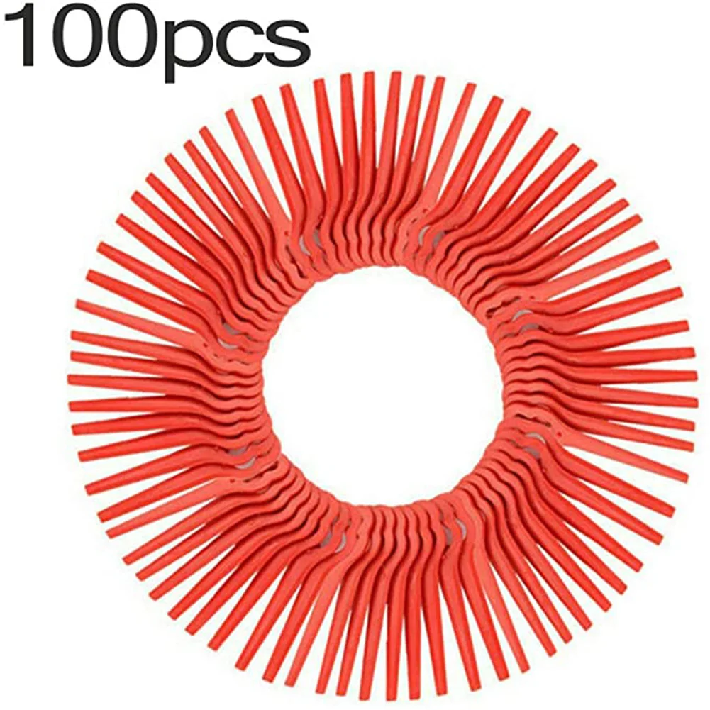 

100pcs 12x7mm Grass Trimmer Blades For KULLER OZITO Plastic Trimmer Blades String Trimmers Parts Garden Tools Mower Replacement