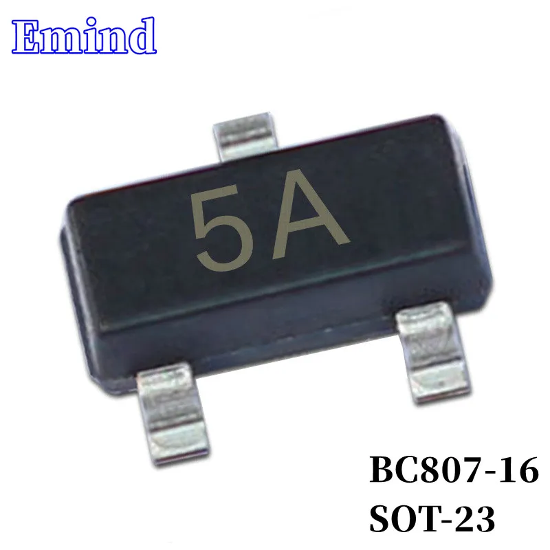 500/1000/2000/3000Pcs BC807-16 SMD Transistor SOT-23 Footprint 5A Silkscreen PNP Type 45V/1000mA Bipolar Amplifier Transistor