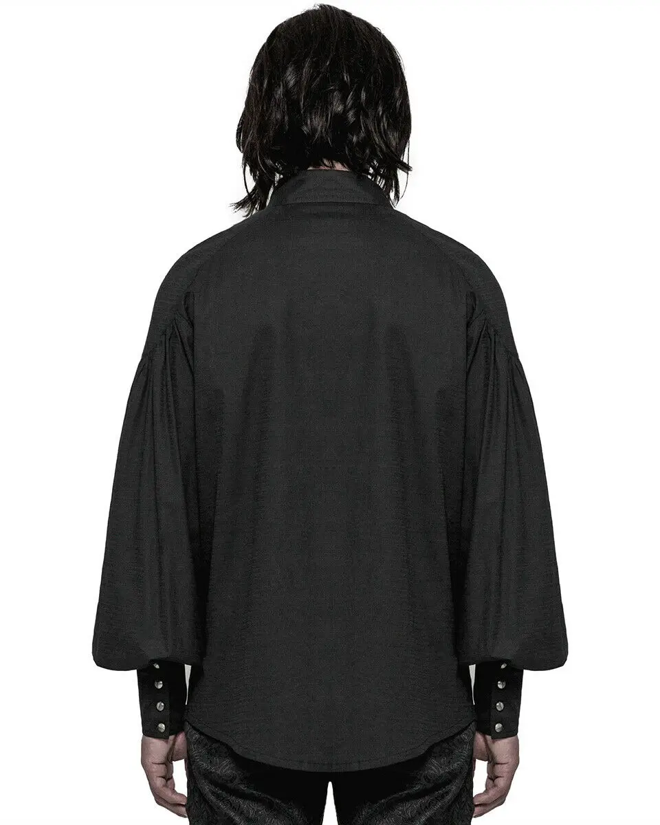 Мужская рубашка в стиле Панк Rave черный готический поэт стимпанк средневековая со