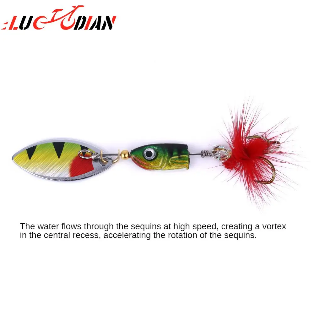 

Not Easy To Deformation Fake Bait Sharp Hair Hook Stereo 3d Fish Eyes Biomimetic Decoy Bait Type Sequins Bait Fishing Gear Bait