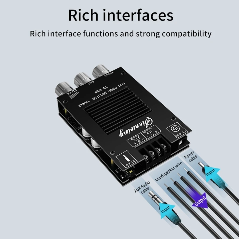

TDA7498E 150 Вт + 150 Вт BT 5,0 стерео ресивер усилитель 2,0 мини Hi-Fi Класс D встроенный U-диск усилитель