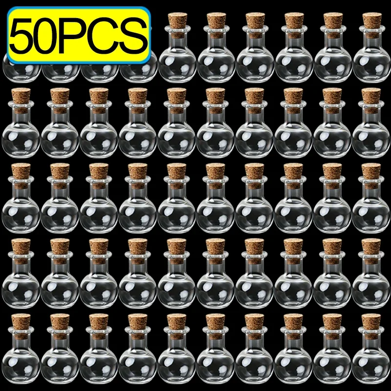 

Мини стеклянные бутылочки с пробками