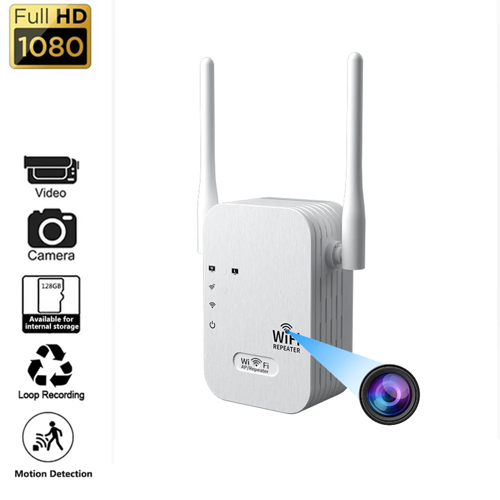 

WIFI Mini Camera EU Repeater Oculta Spia Hiden Spiacam Invisible Espion DVR Camcorder Wifi Remote Monitoring Extender