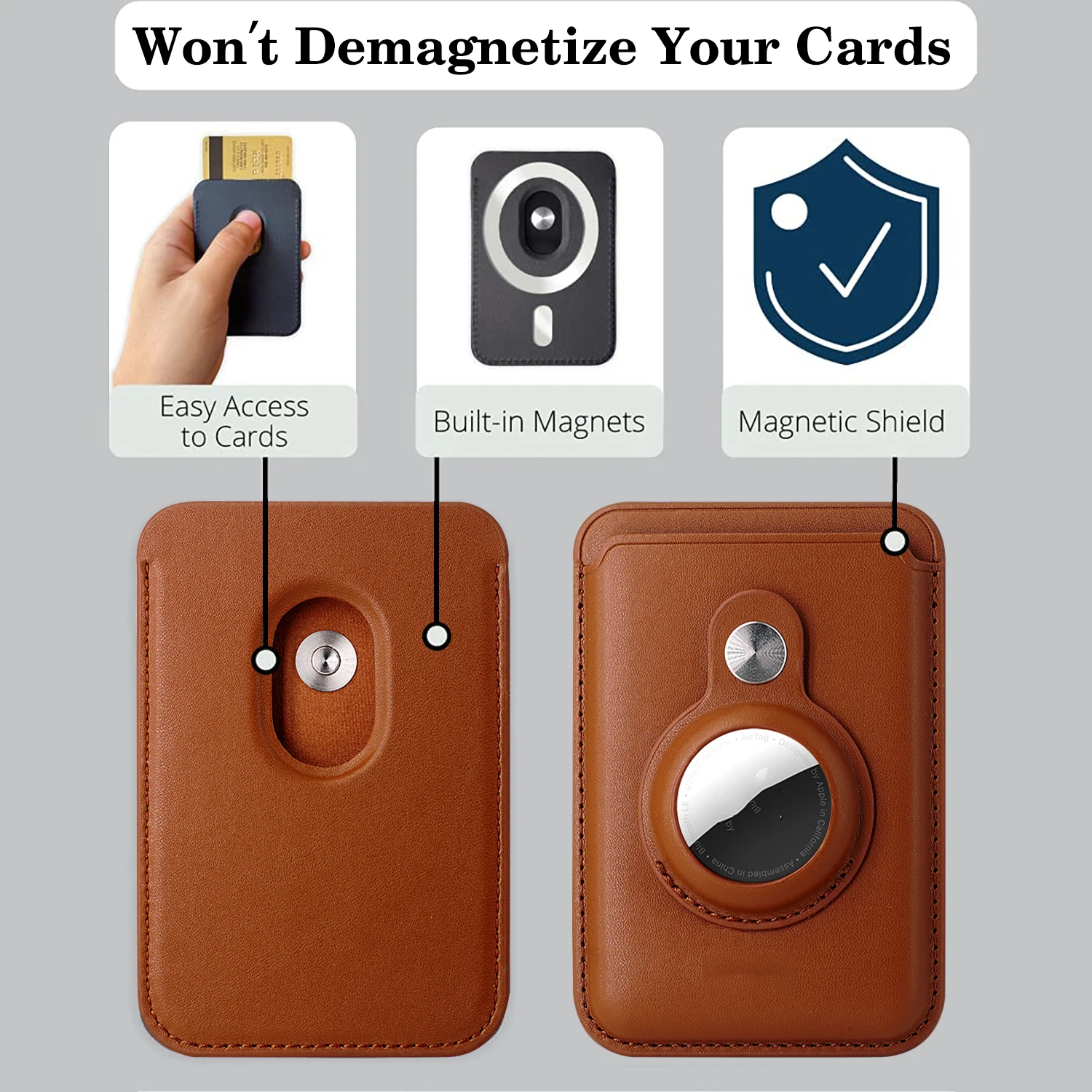 Держатель для кредитных карт с радиочастотной идентификацией тонкий футляр Airtag