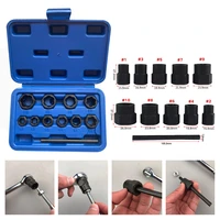 11 piece nut extractor socket impact bolt nut screw remover tool set socket wrench