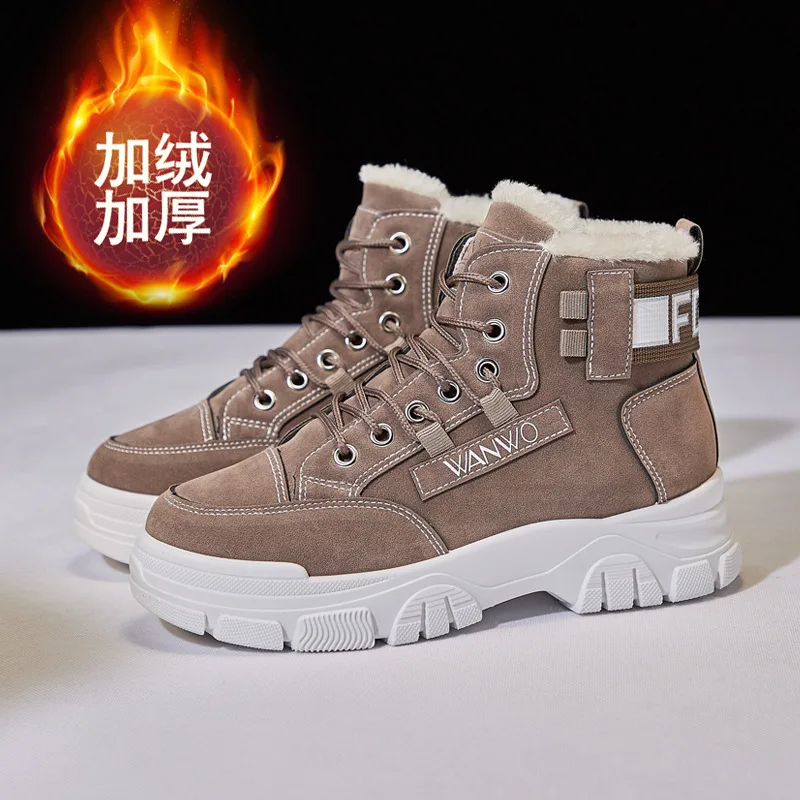 

2022 Women's Winter Boots Warm Waterproof Snow Boots Woman Faux Suede Plush Shoes Ladies Sneakers for Female Botas Mujer