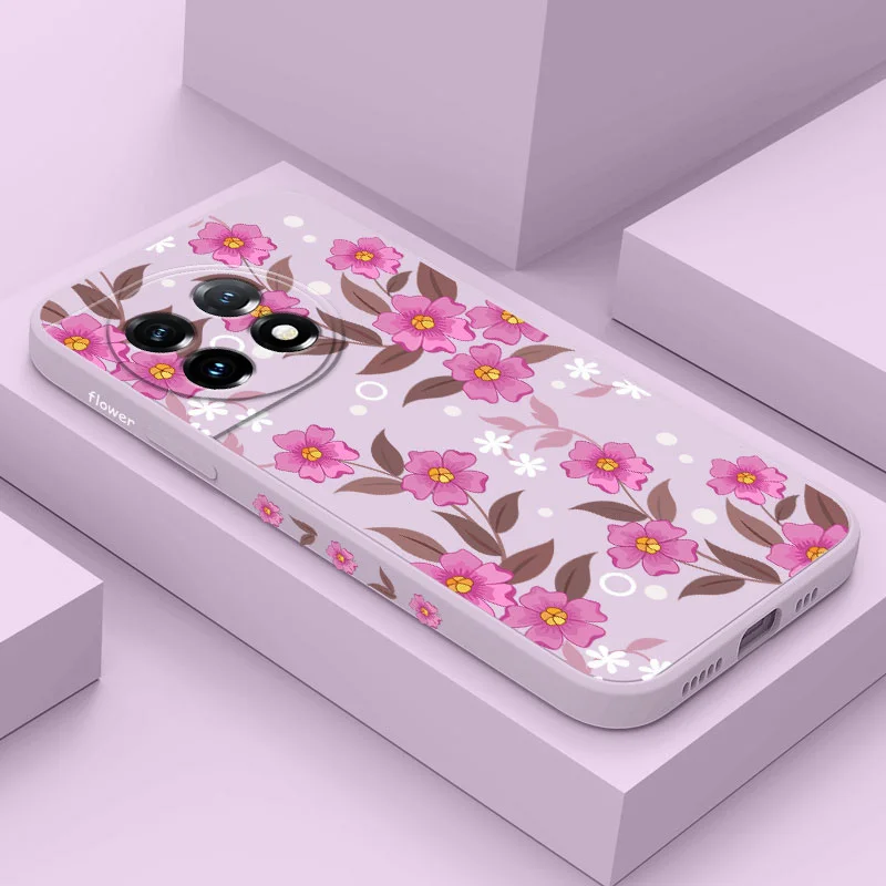 

Passion Flower Phone Case For Oneplus 11 11R 10 10R 10T 9R 9RT 9 8T 8 7 7T Pro 5G Liquid Silicone Cover