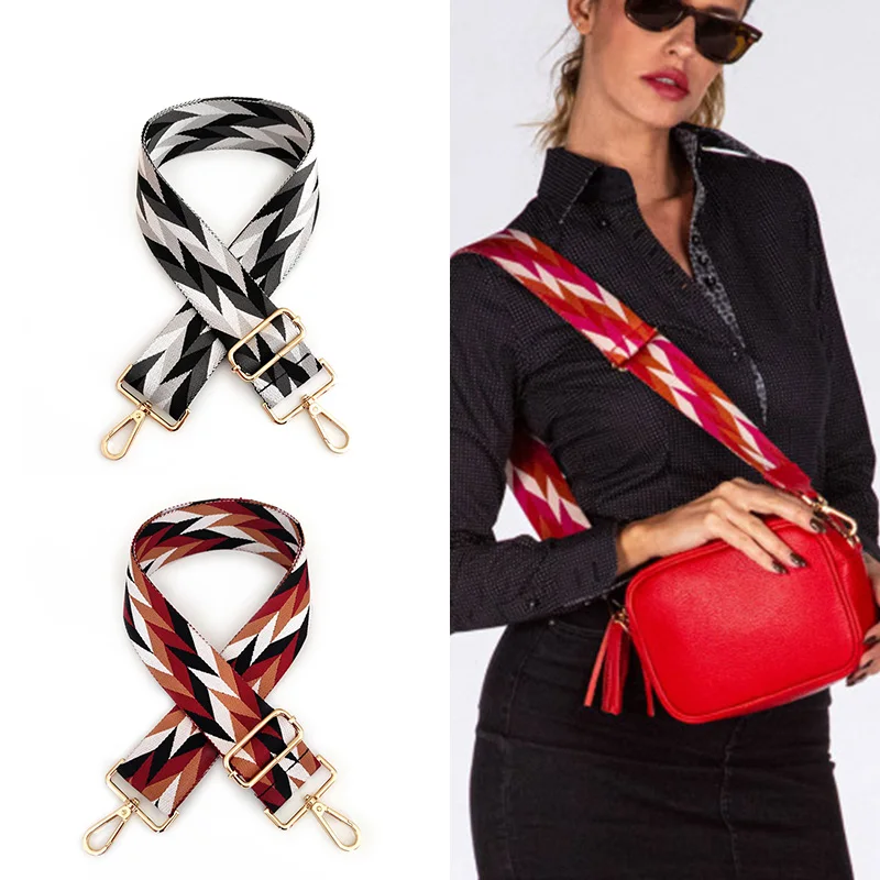 Bags Strap Belt Women Four Color Stitching Straps Crossbody Messenger Shoulder Bag Accessories Adjustable Belts Handbag Straps