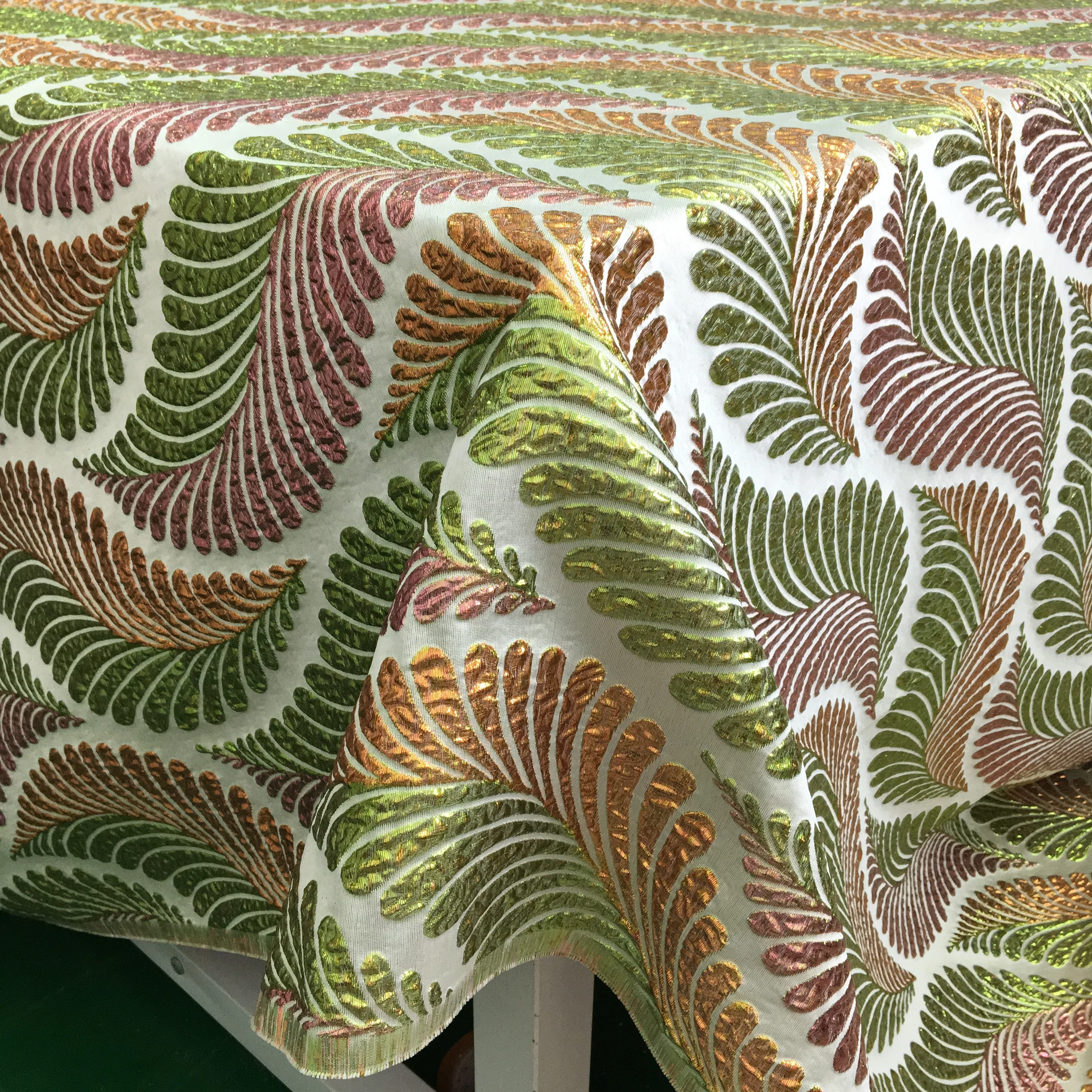 Высококачественная нигерийская жаккардовая парчовая кружевная ткань 2024