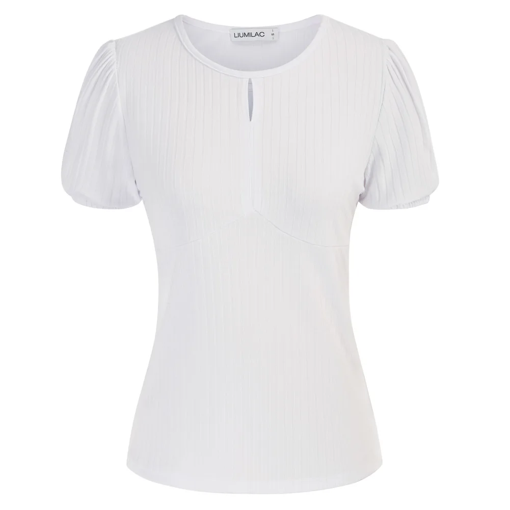 

Women Ribbed Knitted T-Shirt Regular Tops Fashion Girls Clothing Slim Solid Short Sleeve Crew Neck Tops Summer Tee Shirt Lady