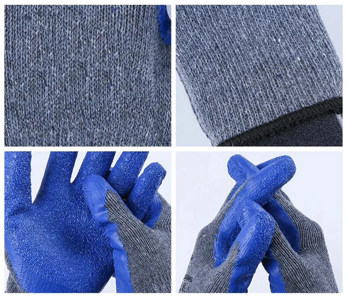 Латексные рабочие защитные перчатки устойчивы к поломке и нескользящим мужским