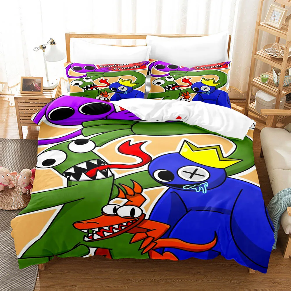 

3D Rainbow Friends Bedding Sets Duvet Cover Set With Pillowcase Twin Full Queen King Bedclothes Bed Linen