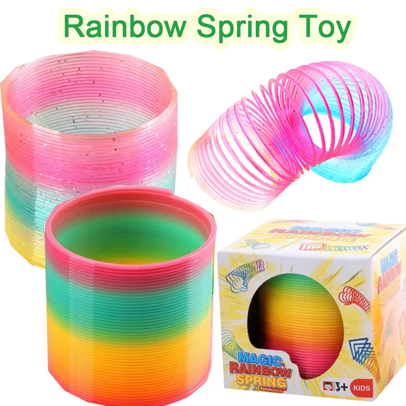Slinky Радуга весенние Волшебные Спиральные игры прыгающие - Цена: 383.64
