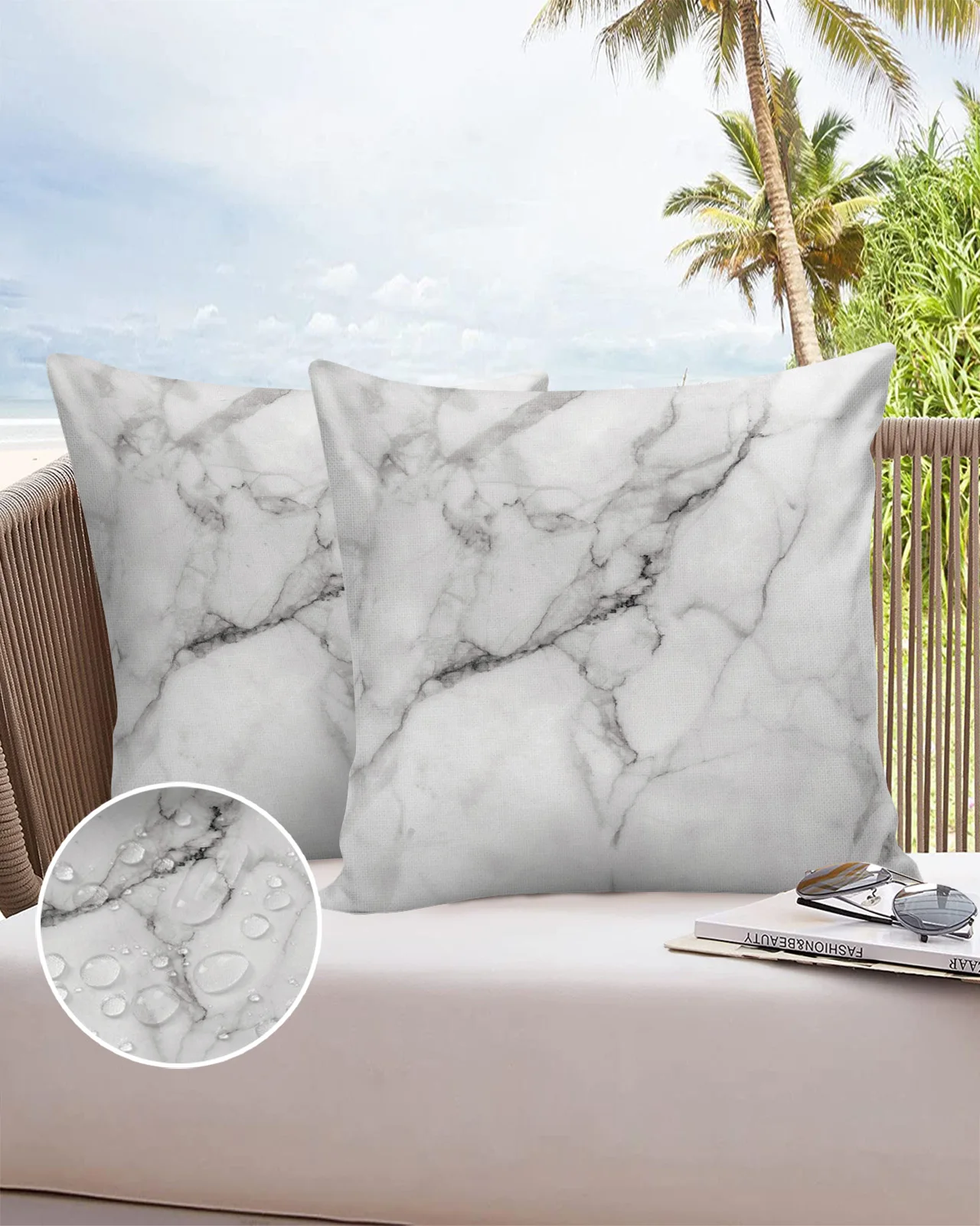 

Квадратный чехол для подушки с серым мраморным рисунком, 30 × 50 см, наволочки для домашнего декора, наволочка с двусторонним принтом