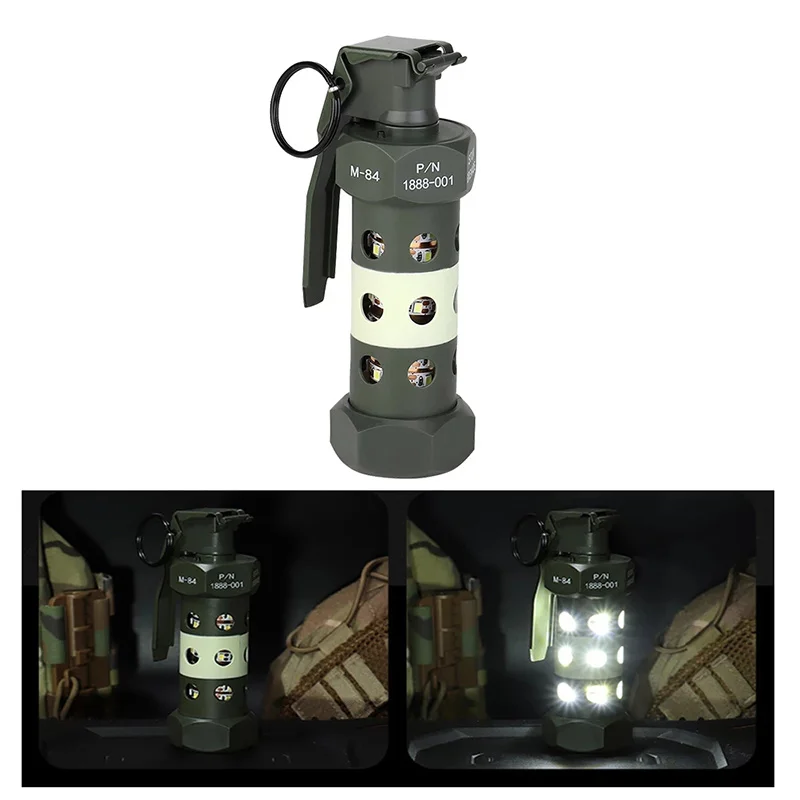 

Outdoor Camping Light Tactical M84 granat manekin Survival światło stroboskopowe LED lampa imitacja modelu rekwizyty do Cosplay