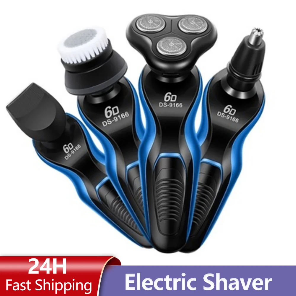 

2022 New 6D 4 In 1 Electric Shaver for Men Multi-Function Electric Shaver Razor USB Car Rechargeable Whole Body Washable Shavers