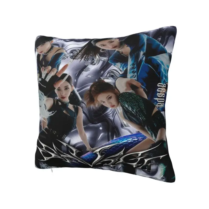 Kpop A-Aespas Girls Karina Winter Жизель ниннинг квадратная Подушка Чехол декоративная 3D