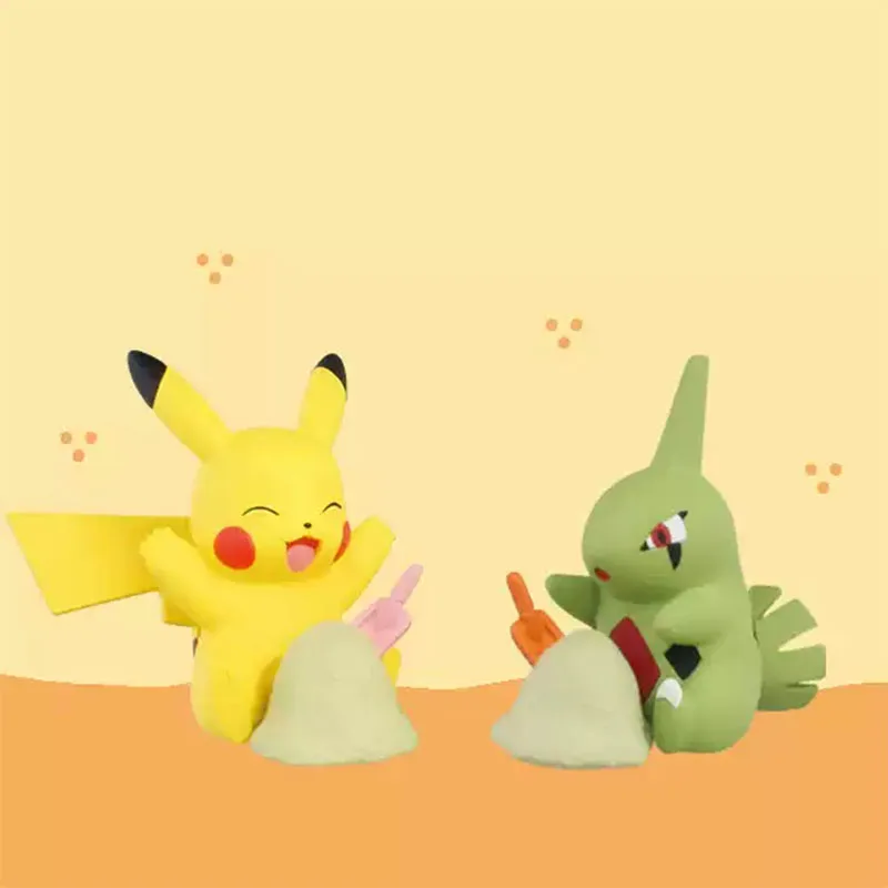 Фото TAKARA TOMY ARTS Пика Bunnelby Sandygast Larvitar Фигурка Игрушки Милая коллекция Аниме Фигурки Куклы Подарки для детей №3