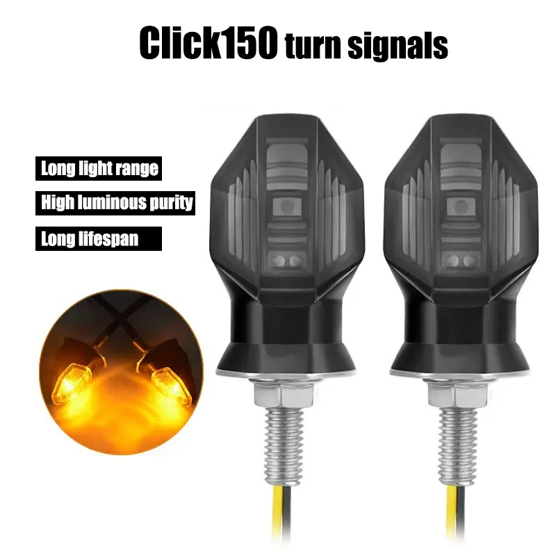 

Мини-мотоциклетные светодиодные указатели поворота, 2 шт., универсальные янтарные мигалки 12 В для спортивных велосипедов и мотоциклов, аксессуары