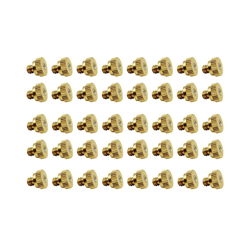

AT69 -40Pack Brass Misting Nozzle,Low Pressure Atomizing Mist Nozzle,0.016 Inch Orifice(0.4Mm)Thread UNC 10/24 Misting Nozzle