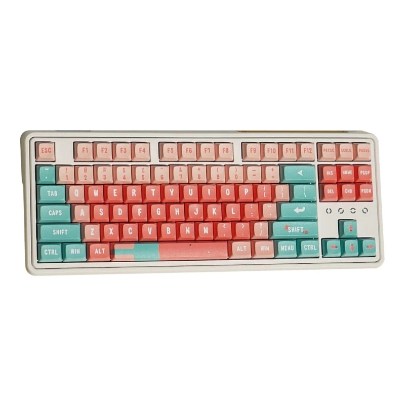 

132 Keys Keycaps Smooth and Oil-Proof PBT Heat Sublimation Watermelon Style Dropship