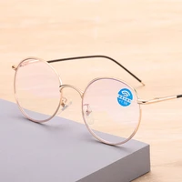 alloy classic anti blue reading glasses women round anti fatigue presbyopic glasses blue light computer grade glasses