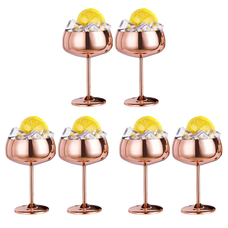 

Copper Coupe Champagne Glasses Set Of 6 Stainless Steel Vintage Martini Cocktail Glass Wine Goblet