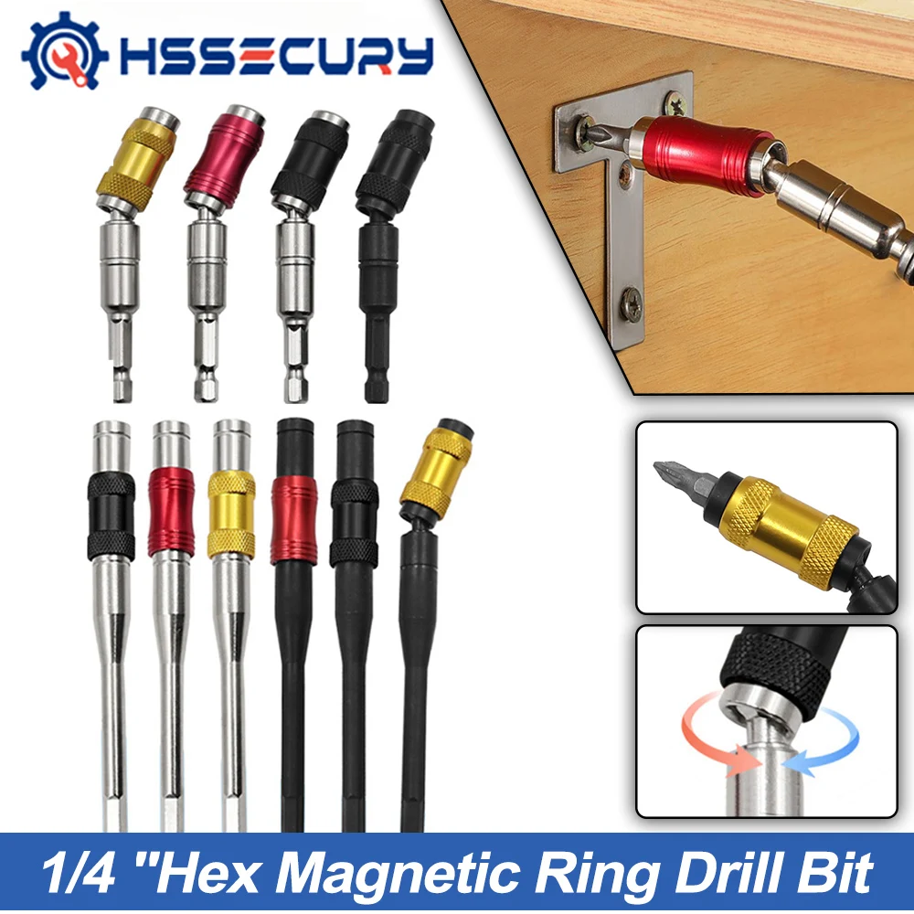 

1/4 "Hex Magnetic Ring Screwdriver Drill Bit Extension Rod Quick Change Holder Drive Guide Screw Drill Tip Bits Drill Hand Tools