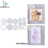 inlovearts 12pcs flowers metal cutting dies diy blossom floral scrapbooking embossing paper photo crafts template mould stencils