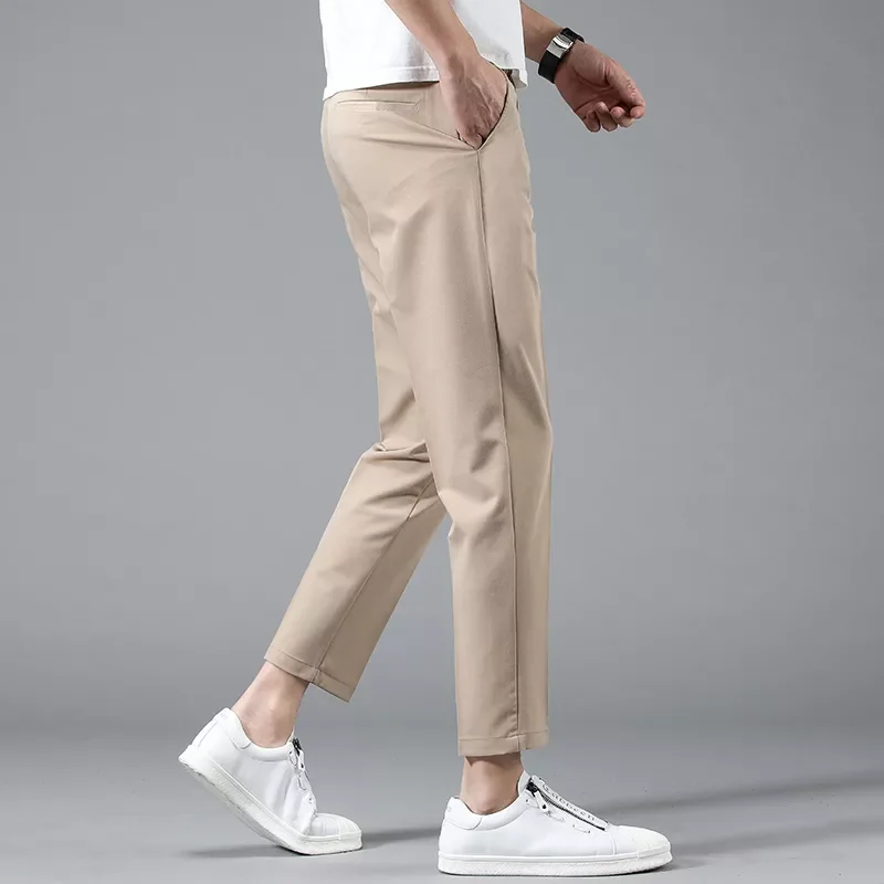 

New Summer Casual Trousers Straight Chinos Fashion Jogging Pants Male Brand Trousers High Quality Brand Men Ankle Pants