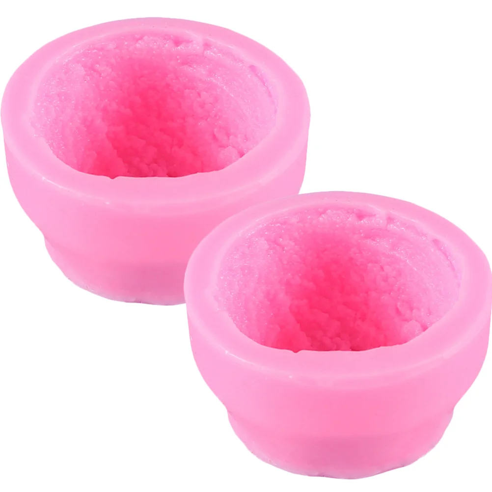 

2Pcs Supple Decorative Soap Making Silicone Baking Molds Ice Cream Cake for Baking Home Crafting