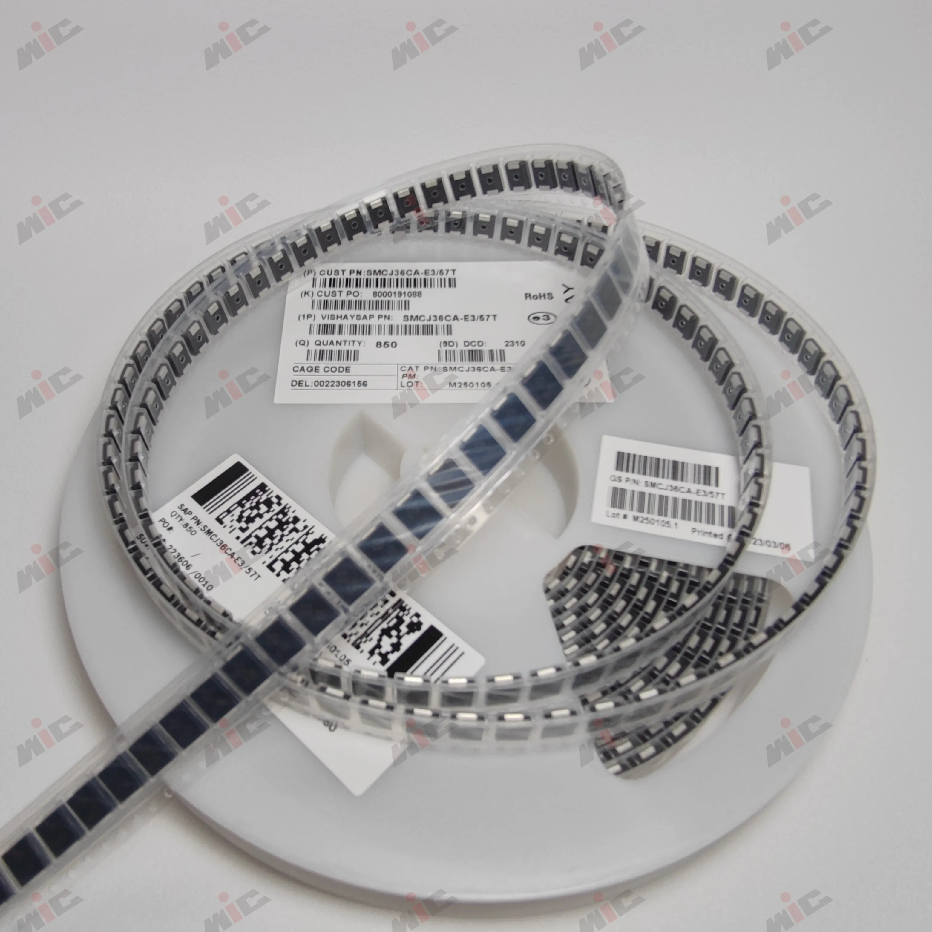 

SMCJ5.0A thru SMCJ54A SURFACE MOUNT TRANSIENT VOLTAGE SUPPRESSOR TVS 1500W Peak Pulse Power Dissipation 5.0V to188V