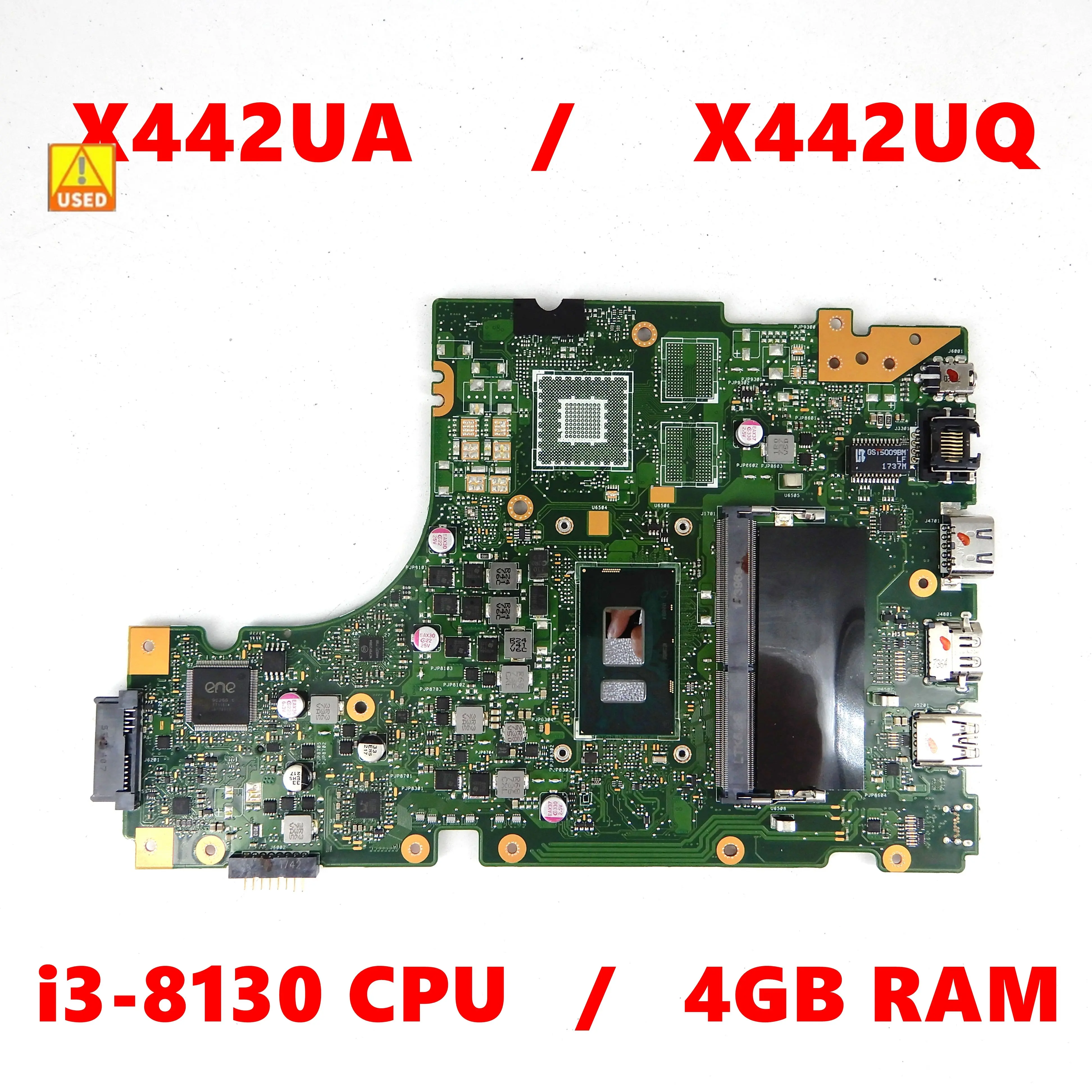 

Б/у материнская плата x442moар i3-8130 CPU 4G RAM REV2.0 для ноутбука ASUS VivoBook 14 x442moар X442UQR X442UN X442UR X442UA