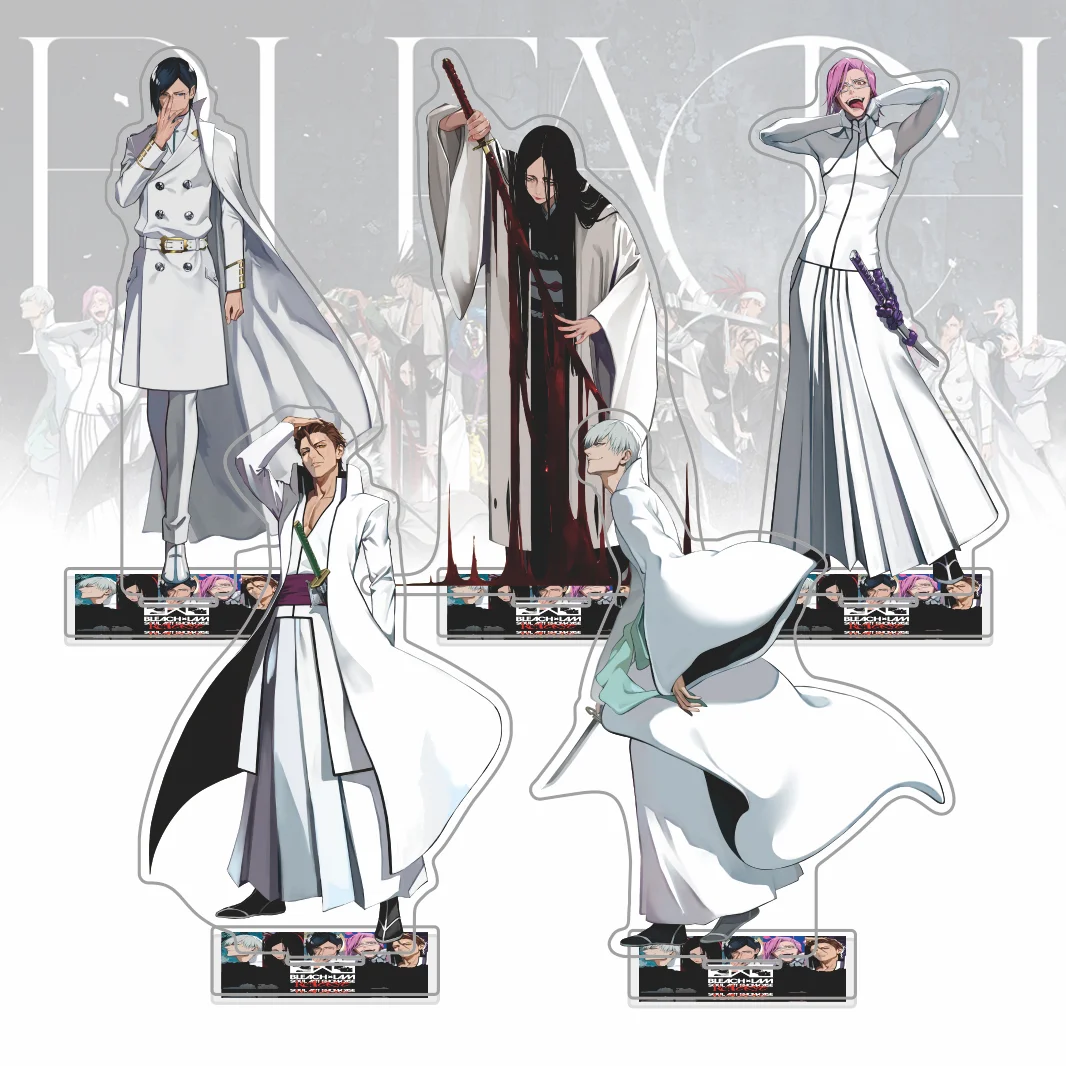 Фото Акриловая фигурка-стенд по аниме Bleach: Куросаки Ичиго, Айзен Гин, Уноха Исиде. Модель-подставка, декор для стола, игрушка, брелок для итабэга. №1