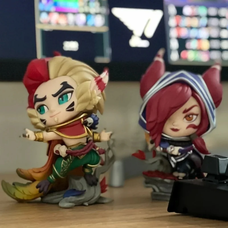Фото Официальная подлинная аниме-игровая фигурка League Of Legends Rakan And Xayah, коллекция периферийных украшений, игрушки для детских подарков №4