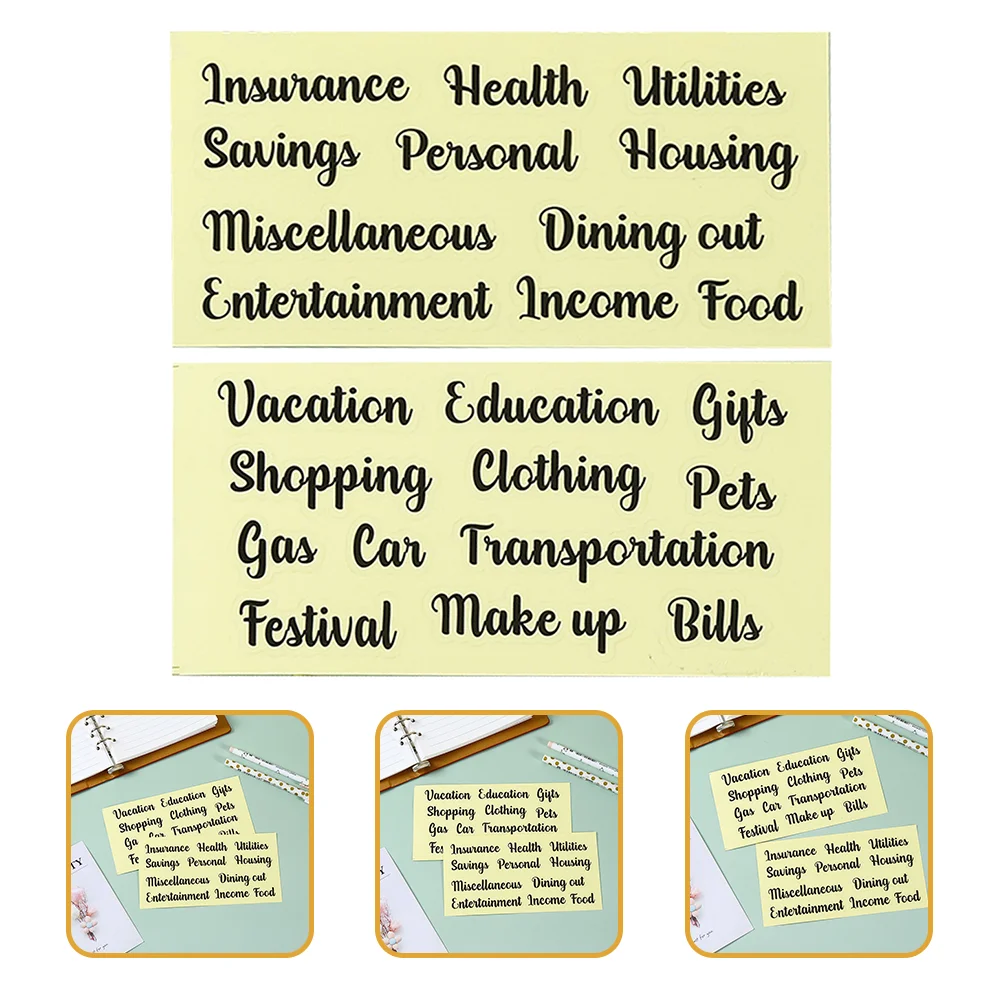 

Budget Stickers Labels Sticker Cash Organizer Envelope Expense Sheet Money Binder Finance Planner Decals Budgeting Notepad