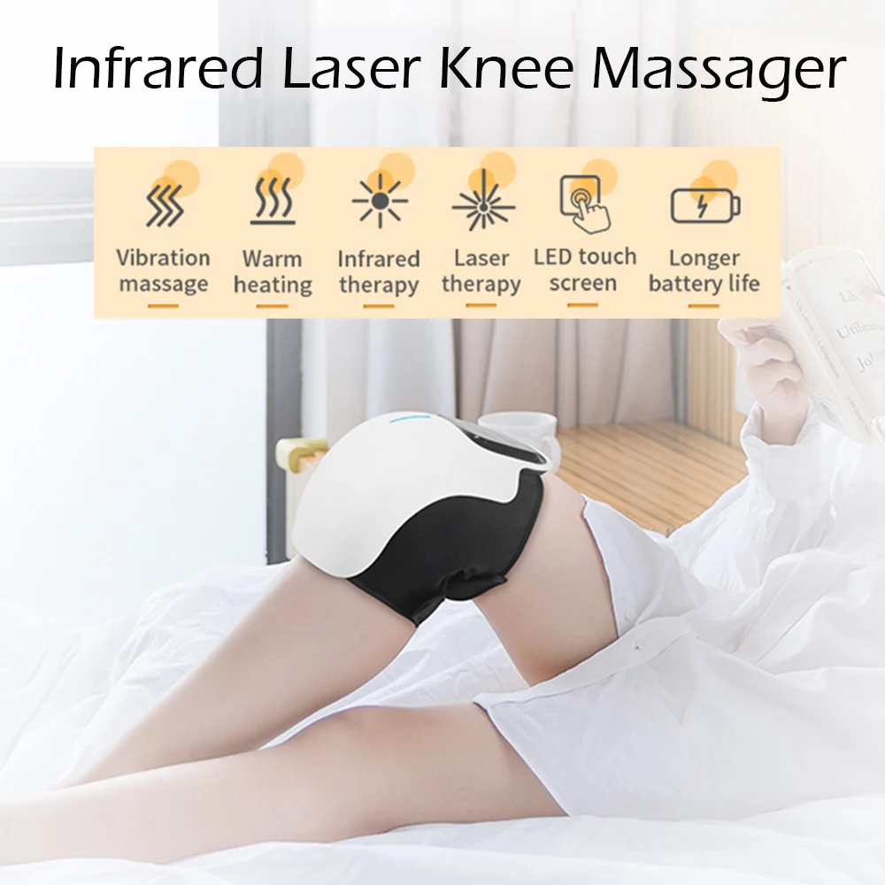 

Wireless Smart Knee Massager With Heat FIR Heating Thermal Therapy Vibration Laser Physiotherapy Equipment Joint Pain Relief