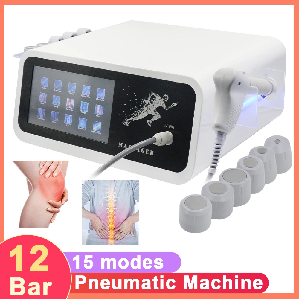 

Pneumatic Shock Wave Instrument For ED Treatment Professional Shockwave Therapy Machine 6 Probes Body Relaxation Massage 12Bar