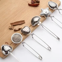 5 style spring spoon tea mesh ball infuser filter teaspoon squeeze creative strainer metal stainless steel handle spoon