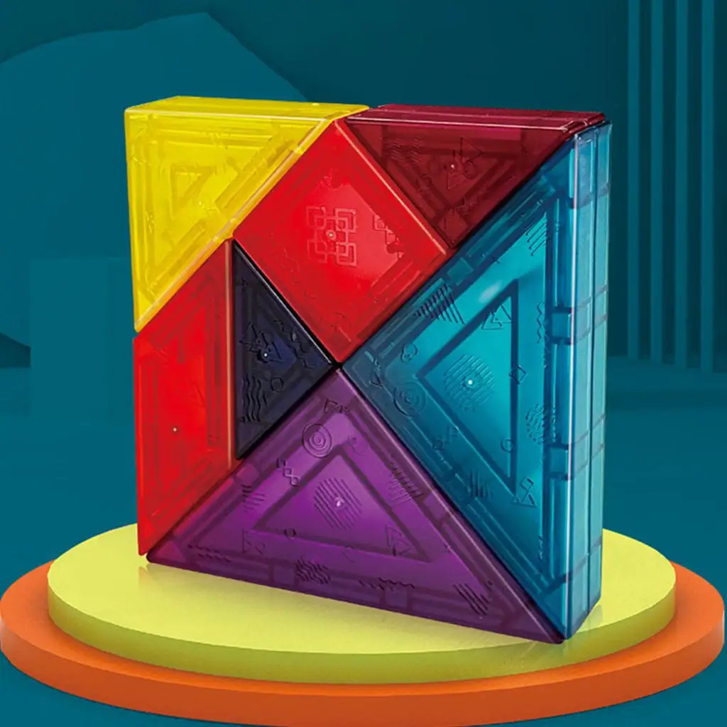 

Colorful Magnetic Tangram Jigsaw Toy Kindergarten Preschool Geometric Shape Puzzle Game